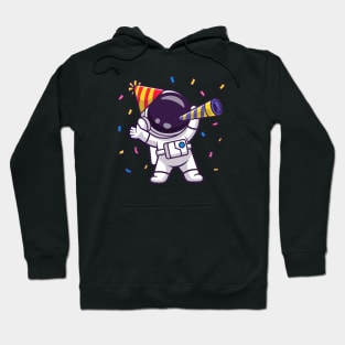 Cute Astronaut Celebrate Birthday Party Cartoon Hoodie